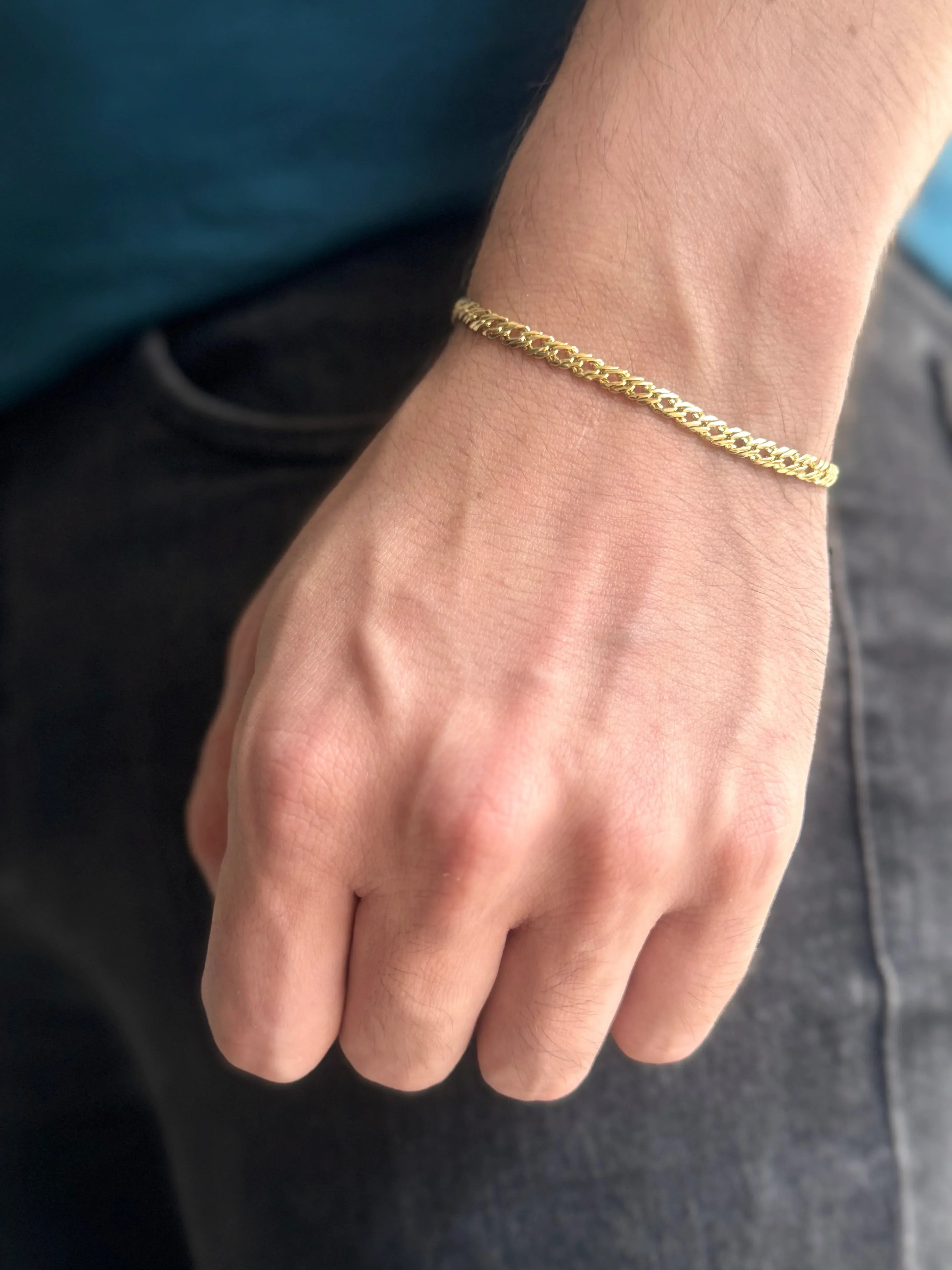 Pulsera Abrazo Eterno Hombre 4mm - Oryos Joyeria