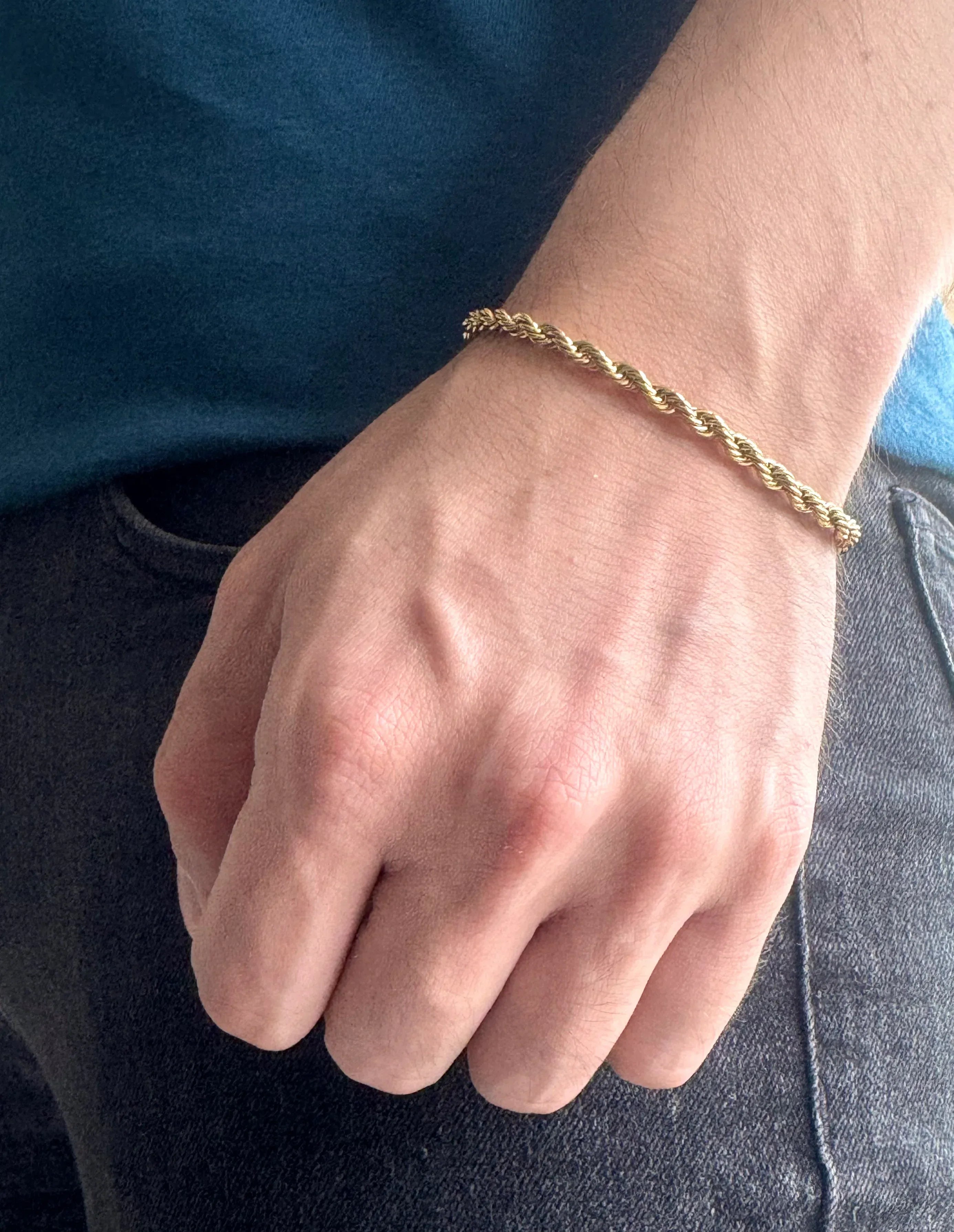 Pulsera Hilo Sagrado Hombre 4mm - Oryos Joyeria