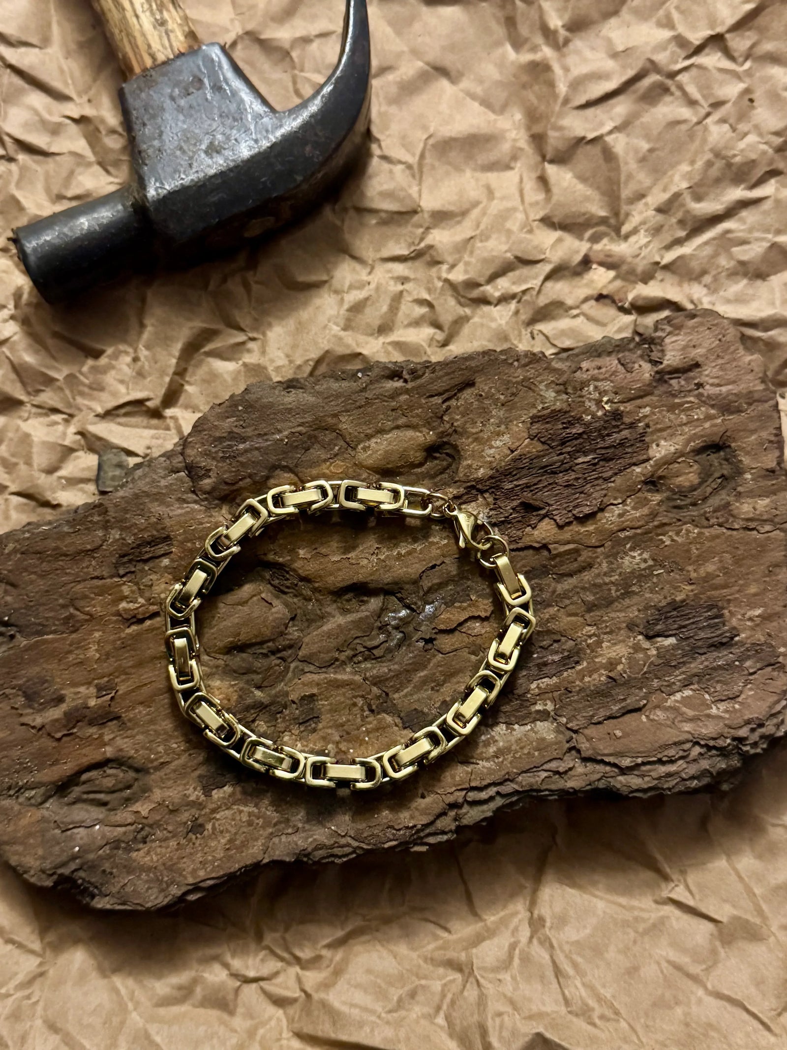 Pulsera Forja Ancestral Hombre 6mm - Oryos Joyeria