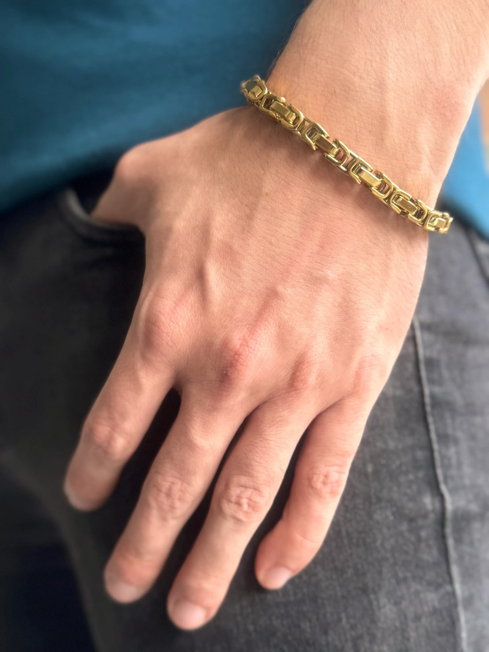 Pulsera Forja Ancestral Hombre 6mm - Oryos Joyeria