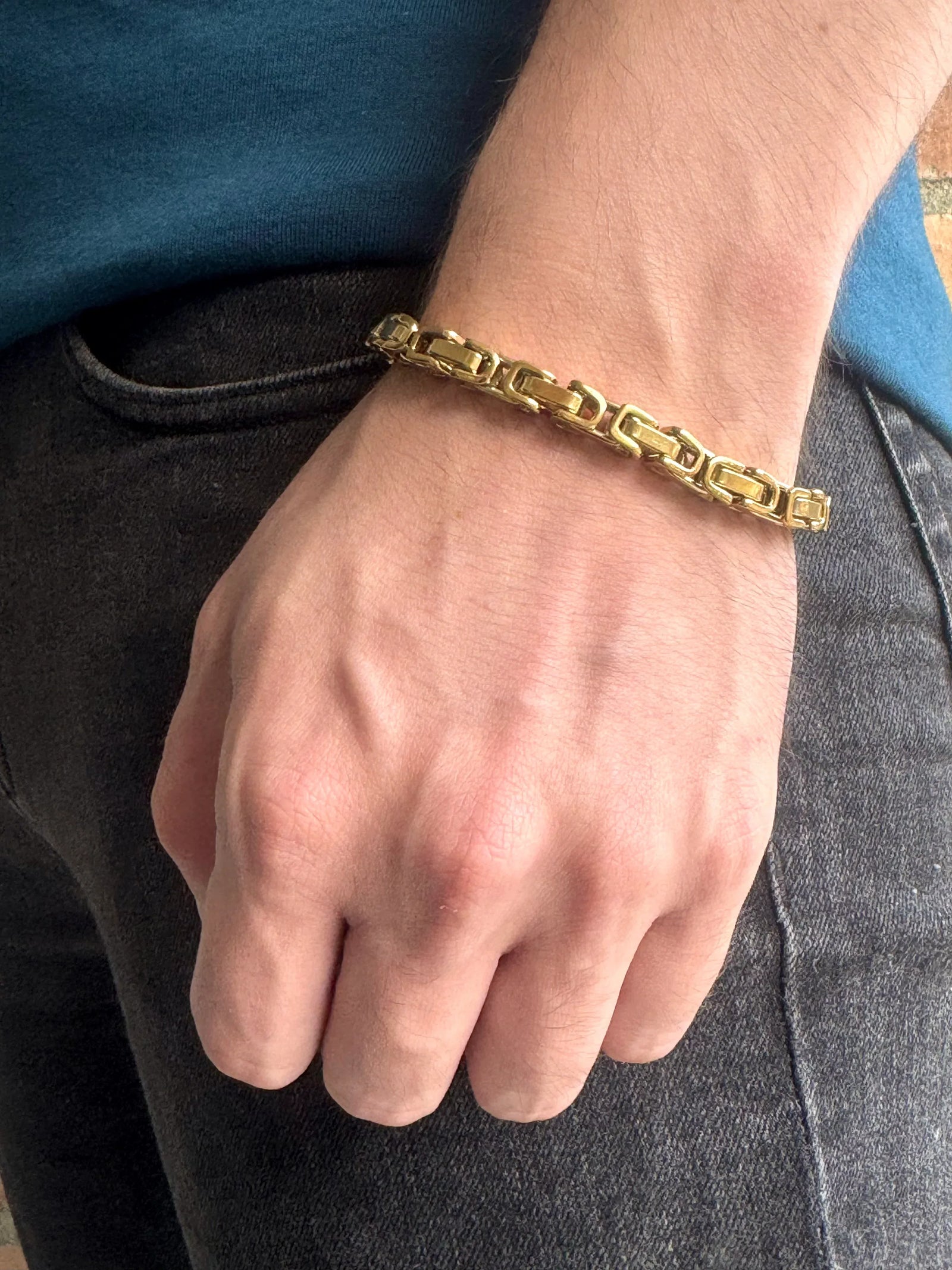 Pulsera Forja Ancestral Hombre 6mm - Oryos Joyeria